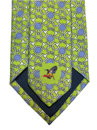 MonsterTie Printed D-Ring Snaffle Bits Green Necktie
