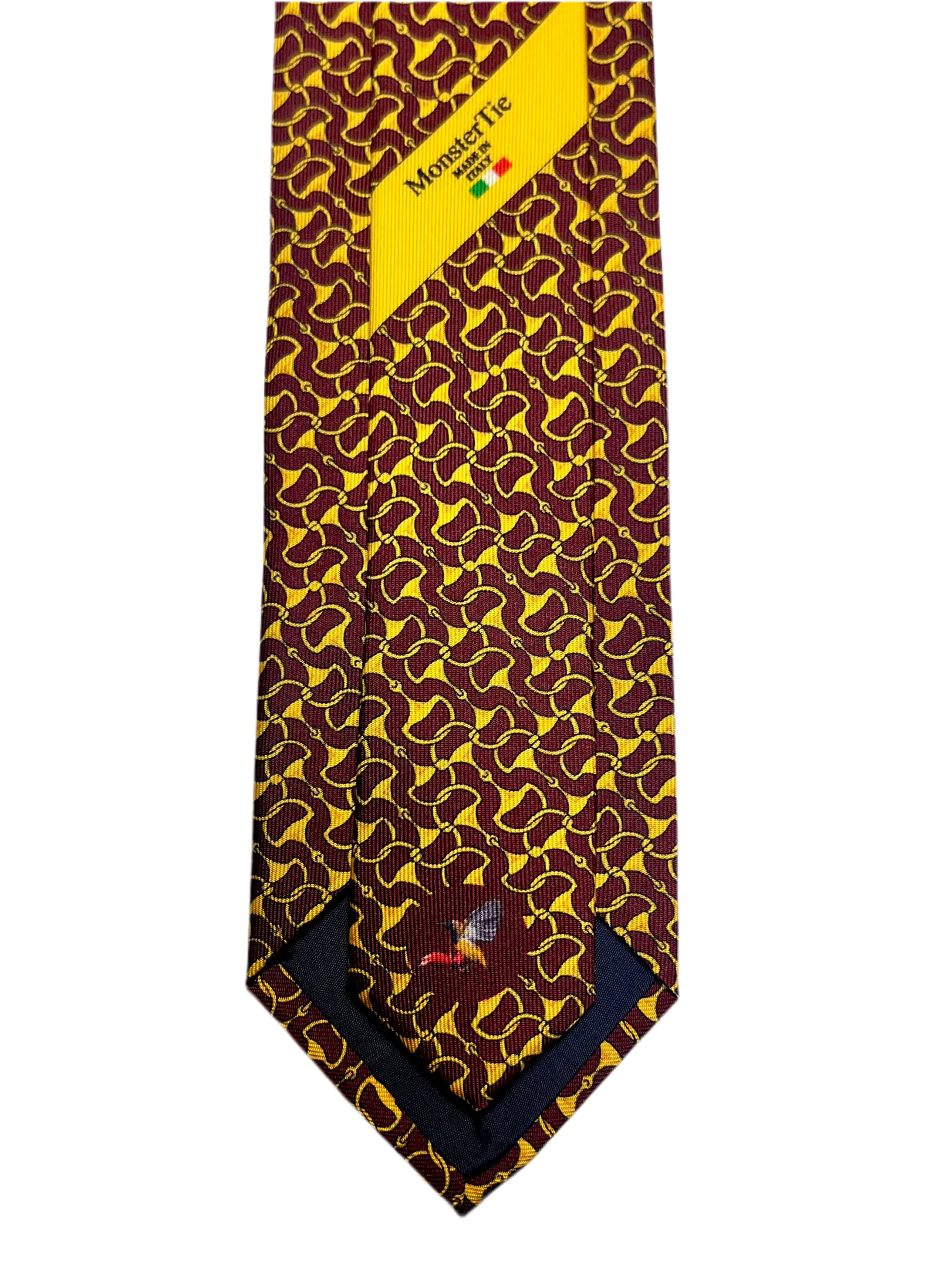 MonsterTie Printed D-Ring Snaffle Red Necktie