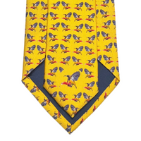 MonsterTie printed Sunbird Yellow Cravatta