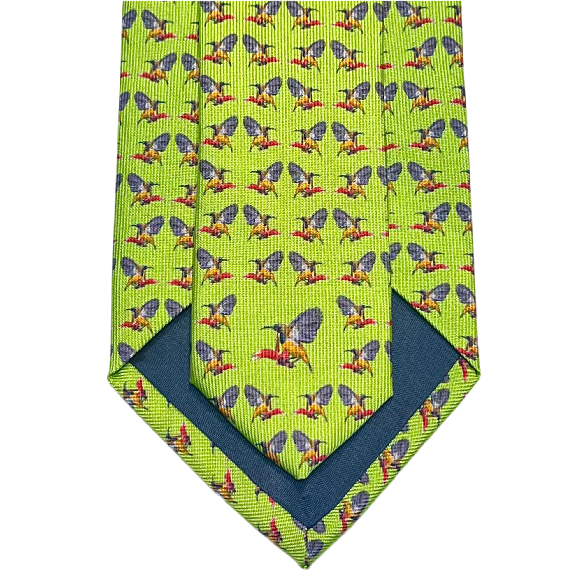 MonsterTie Printed Sunbird Green Cravatta