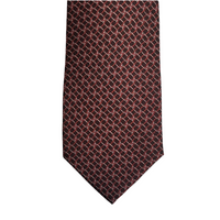 Lanvin Printed Burgundy Ring Cravatta Necktie