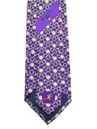 MonsterTie Printed D-Ring Snaffle Bits Purple Necktie