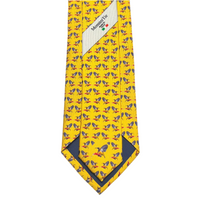 MonsterTie printed Sunbird Yellow Cravatta