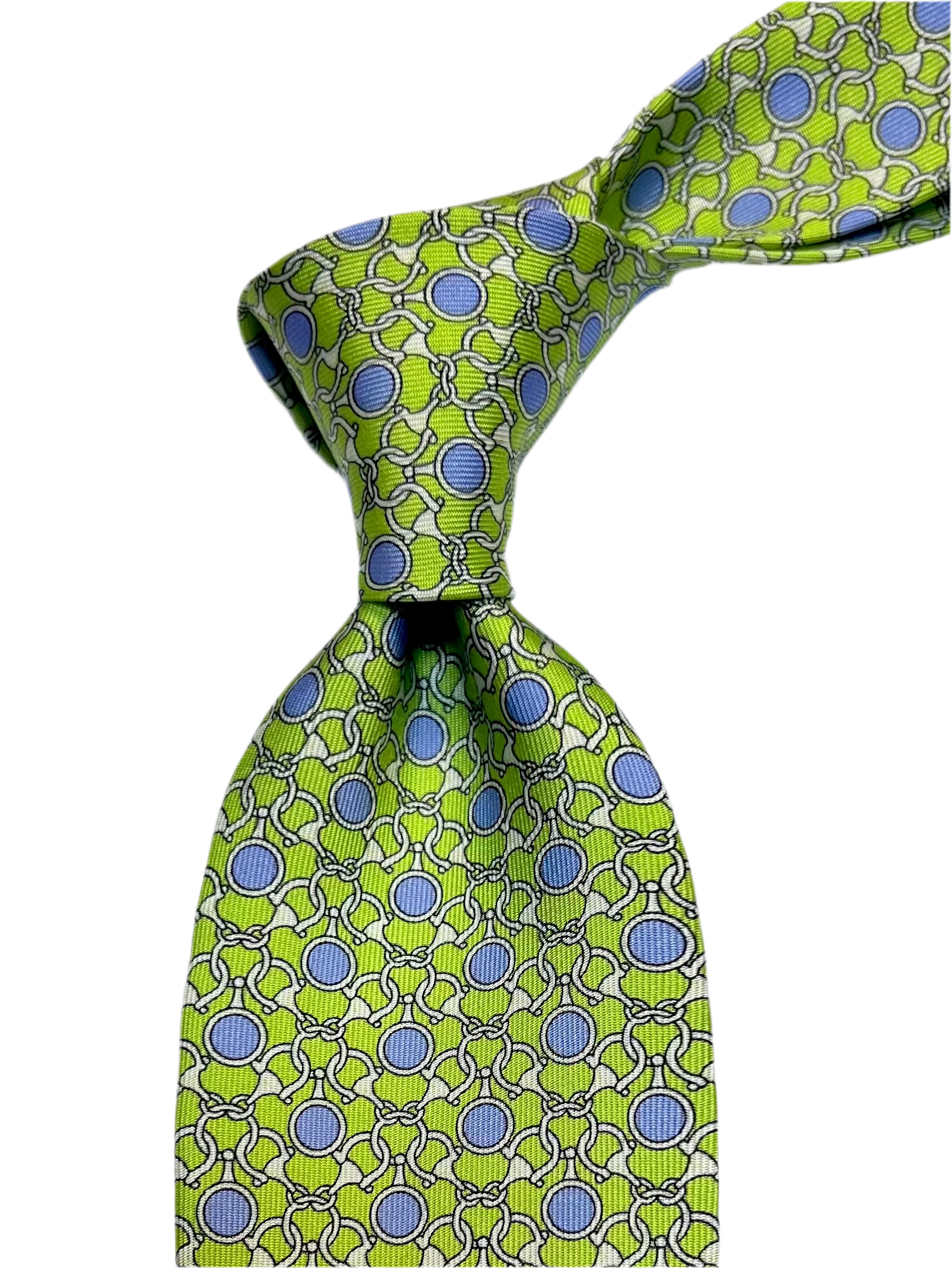 MonsterTie Printed D-Ring Snaffle Bits Green Necktie