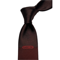 Lanvin Burgundy Logo Cravatta Necktie