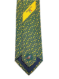 MonsterTie Printed D-Ring Snaffle Green Necktie