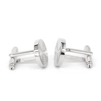 Round Spiral Cufflinks in Silver