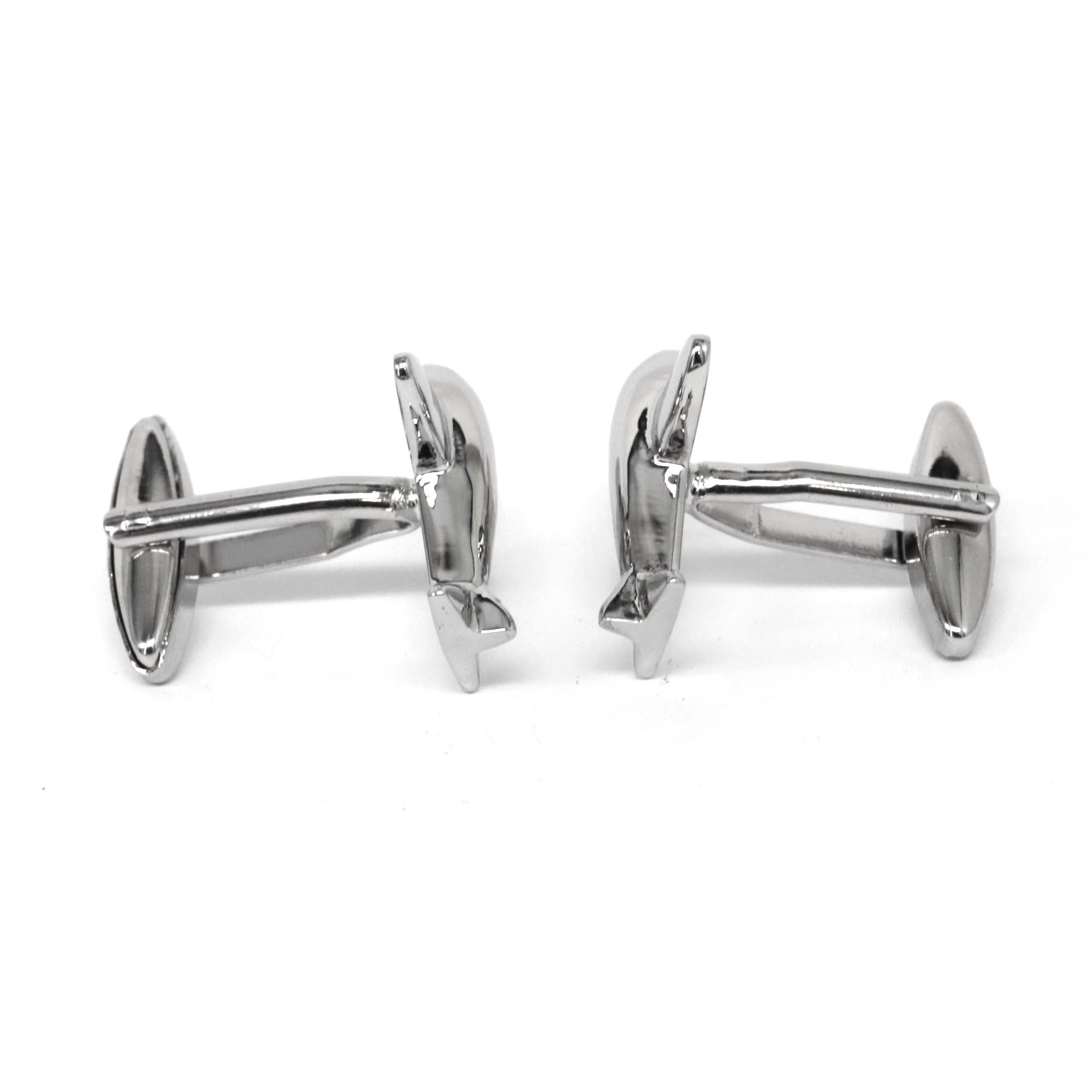 MarZthomson Aeroplane/Airplane Cufflinks in Silver (Online Exclusive)