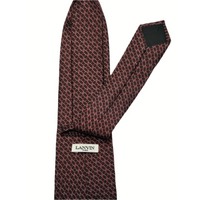 Lanvin Printed Burgundy Ring Cravatta Necktie