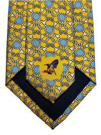 MonsterTie Printed D-Ring Snaffle Bits Yellow Necktie