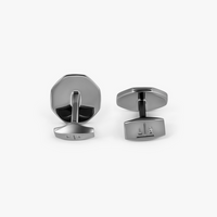 Sunbursts Cufflinks Gunmetal & Grey Mother of Pearl