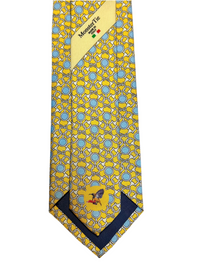 MonsterTie Printed D-Ring Snaffle Bits Yellow Necktie