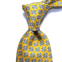 MonsterTie Printed Eggbutt snaffle Yellow Necktie