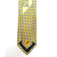 MonsterTie Printed Eggbutt snaffle Yellow Necktie