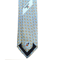 MonsterTie Printed Eggbutt snaffle Light Blue Necktie