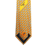 MonsterTie Printed Eggbutt snaffle Orange Necktie