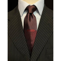 Lanvin Burgundy Logo Cravatta Necktie