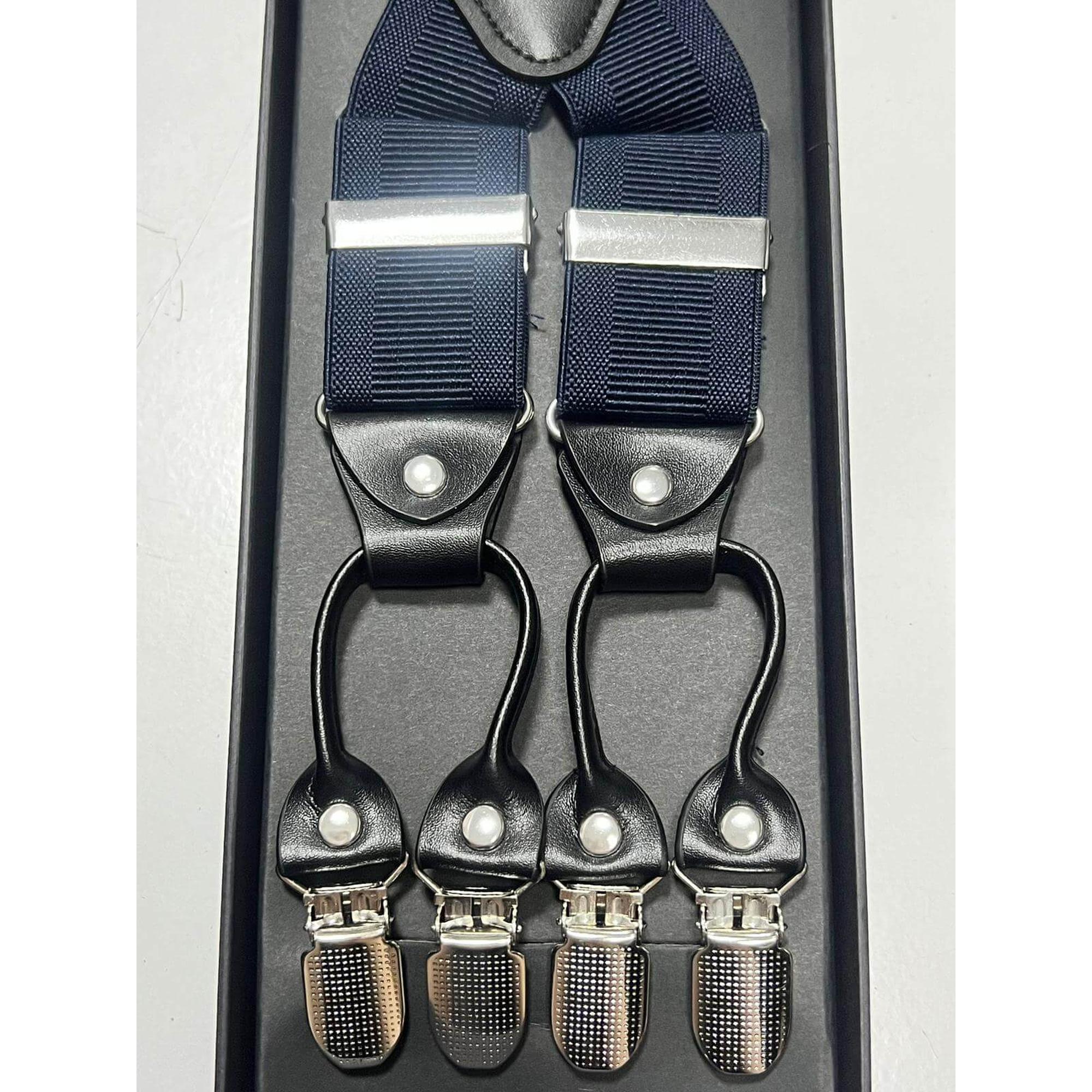Orobianco L’unique Navy Horizontal Strip Suspender
