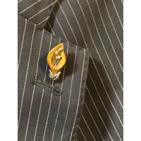 Calas Flower Pin Palladium Plated with Tiger Eye