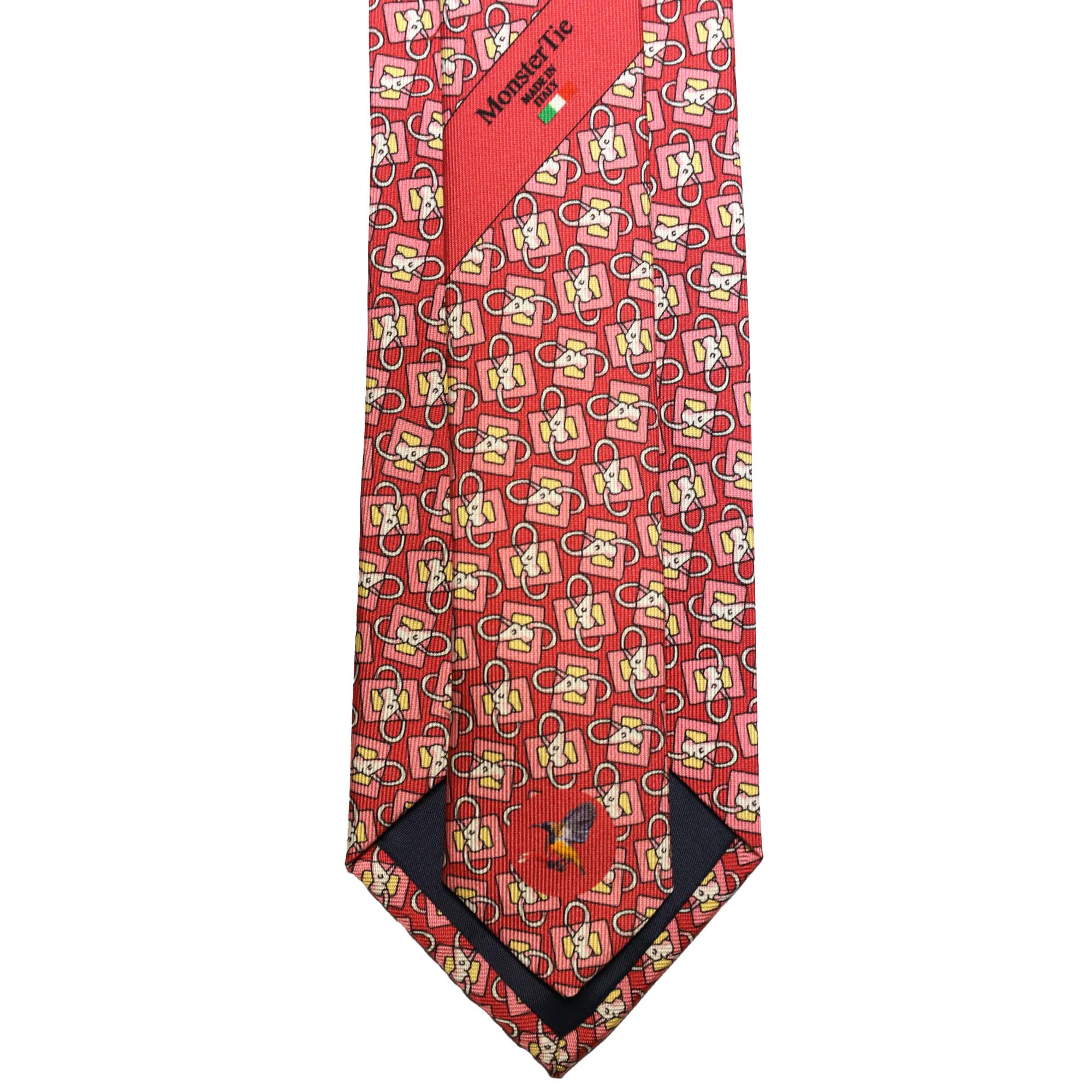 MonsterTie Printed Lunge Rein Pink Necktie