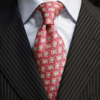 MonsterTie Printed Lunge Rein Pink Necktie