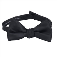 MonsterTie Self Bow Tie - Black satin
