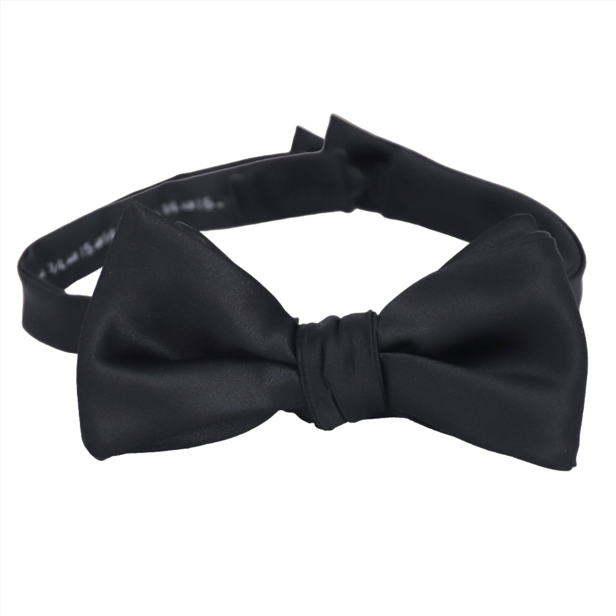 MonsterTie Self Bow Tie - Black satin
