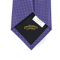 Small squared geometric necktie in Purple