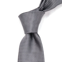 Small squared geometric necktie in Grey