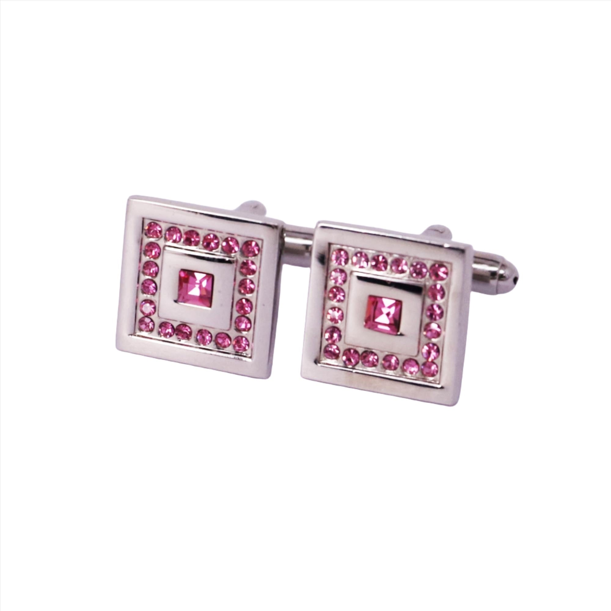 Square Crystal Cufflinks
