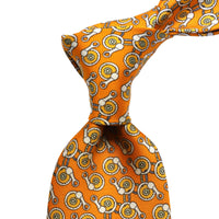 MonsterTie Printed Ring Rope Round orange Necktie