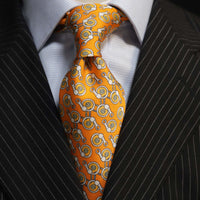 MonsterTie Printed Ring Rope Round orange Necktie