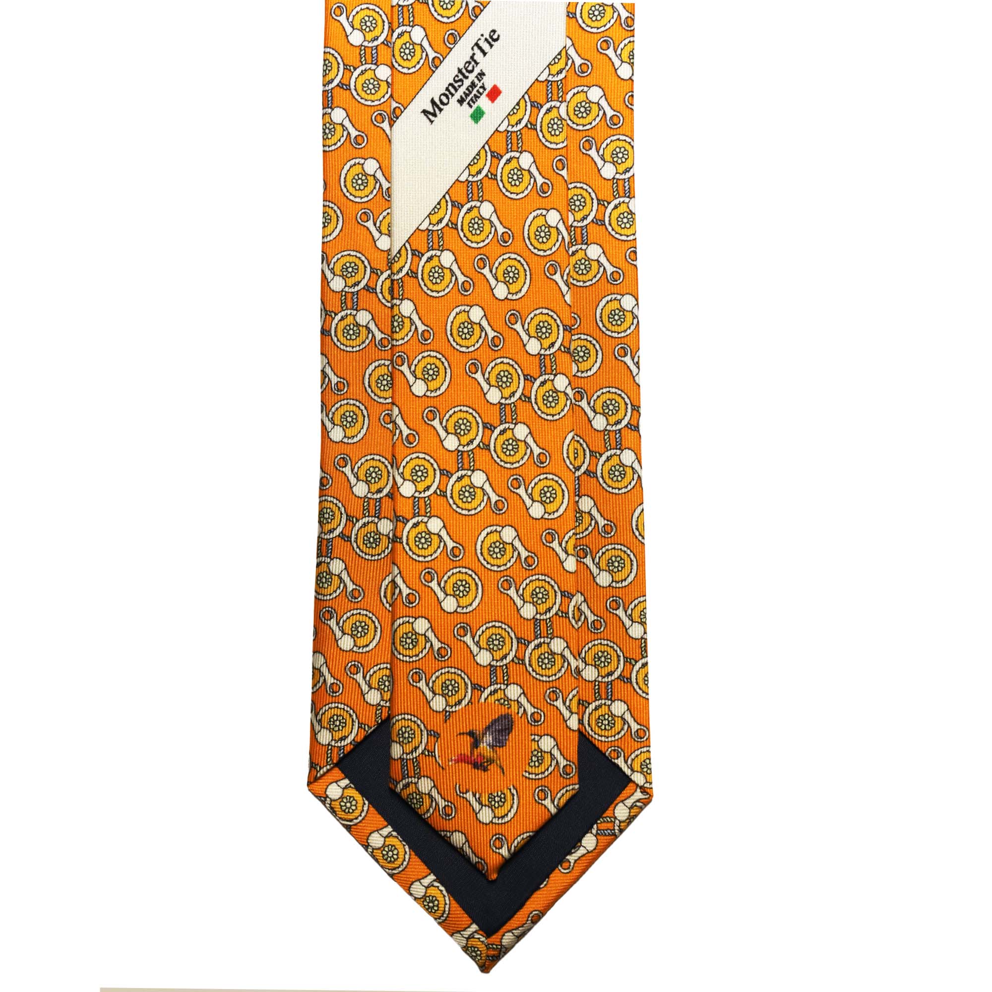 MonsterTie Printed Ring Rope Round orange Necktie