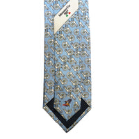 MonsterTie Printed Ring Rope Round Light BlueNecktie