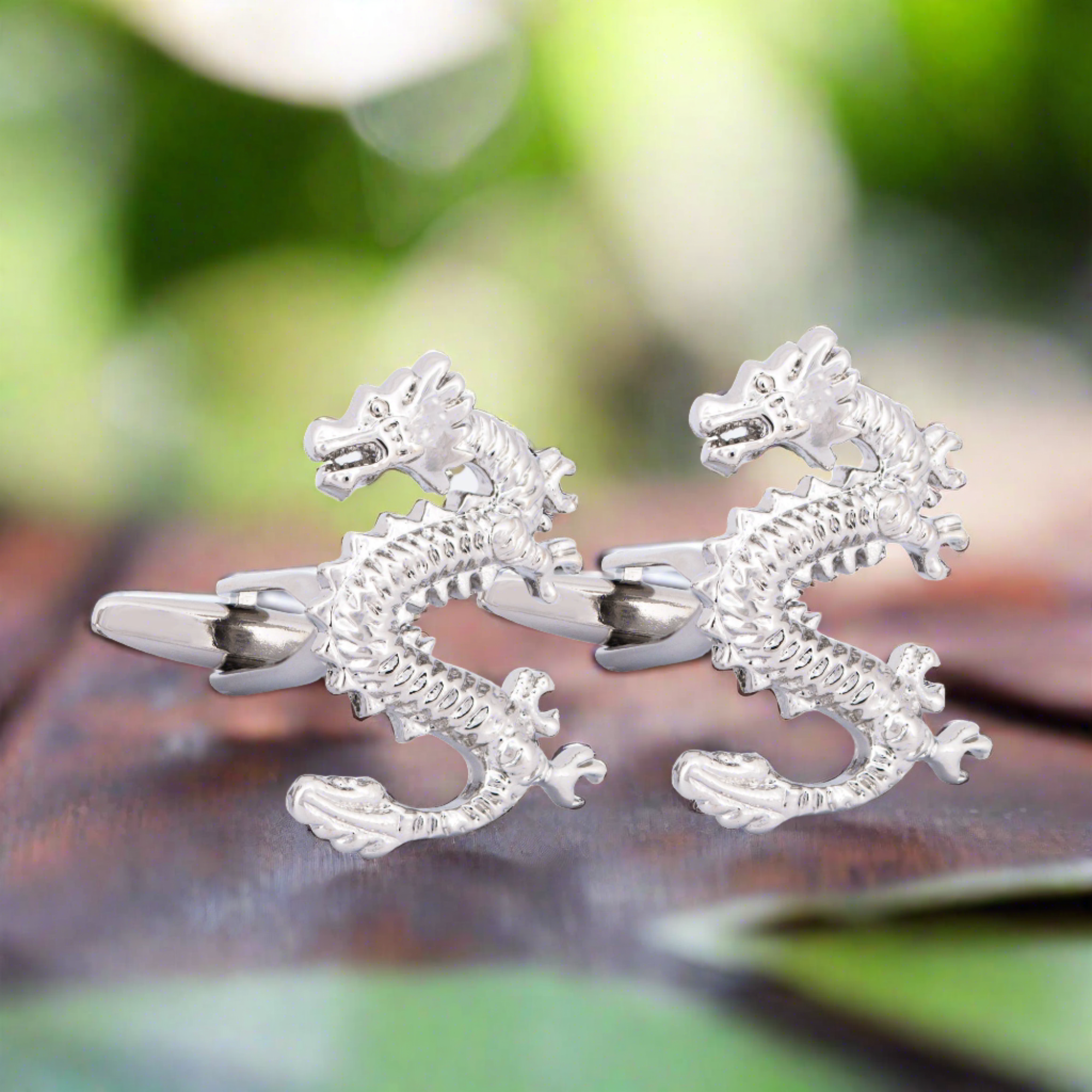 Silver Dragon Cufflinks