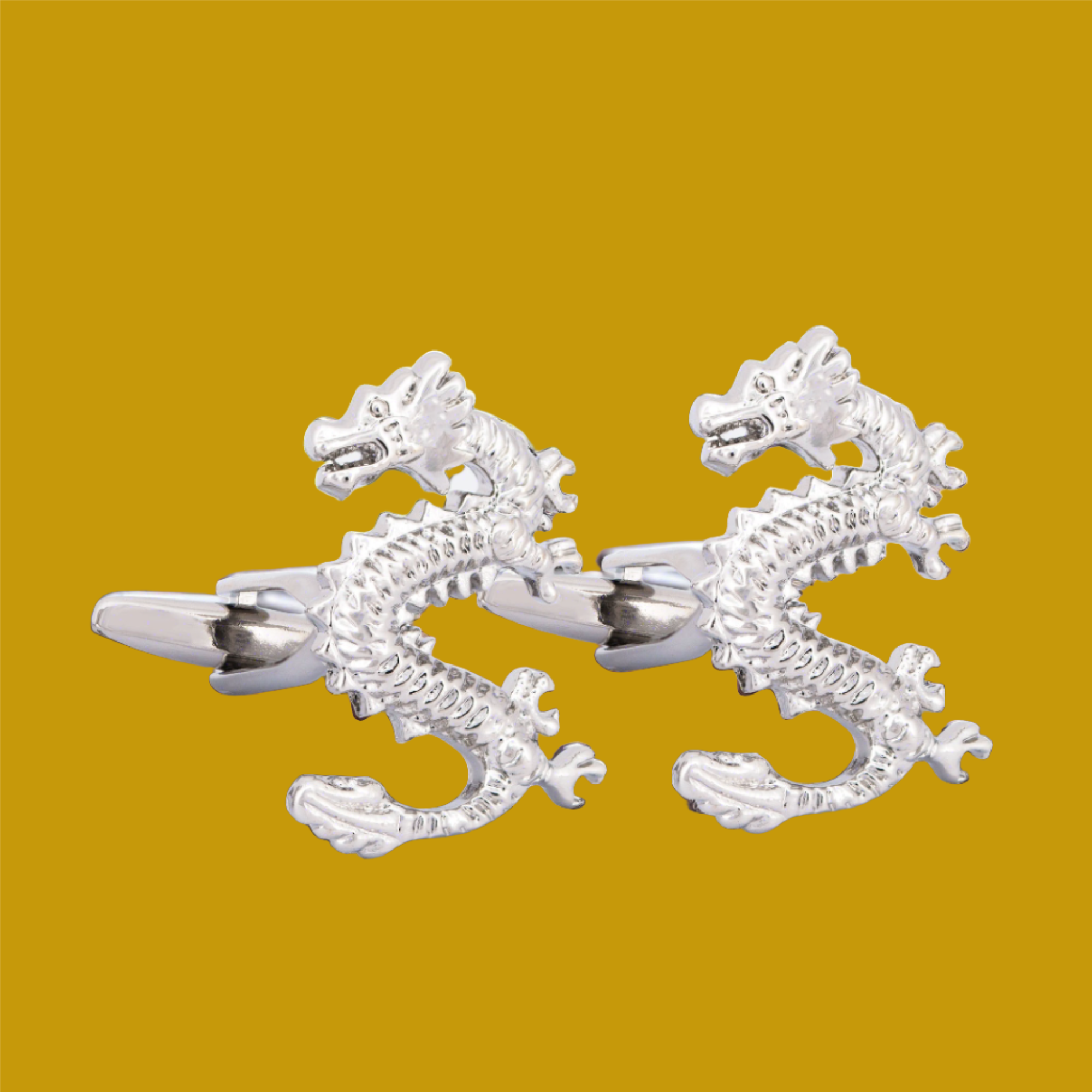 Silver Dragon Cufflinks