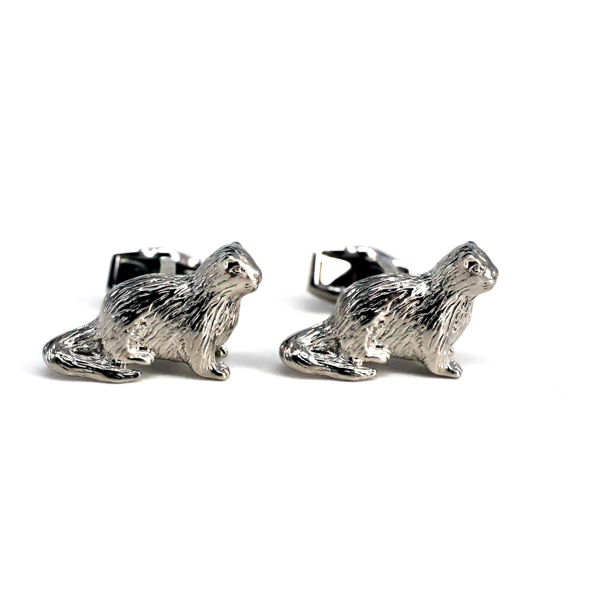 Silver Otter Cufflinks