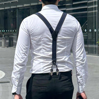 Orobianco L’unique Solid stripe Grey Suspender