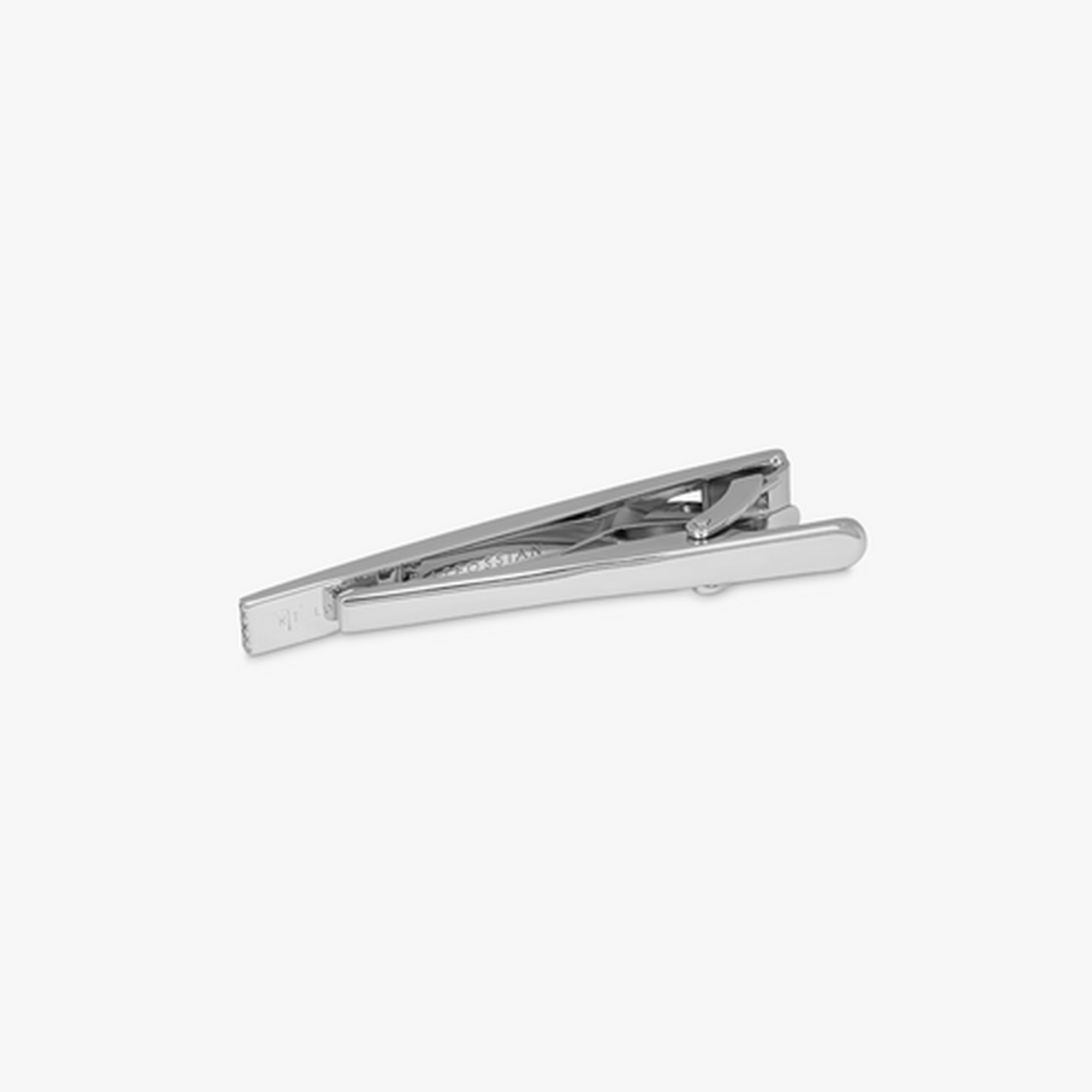 D-Shape tie clip with Palladium plated base metal
