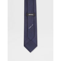 DARK BLUE NATURAL SILK TIE