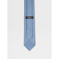 LIGHT BLUE NATURAL SILK TIE