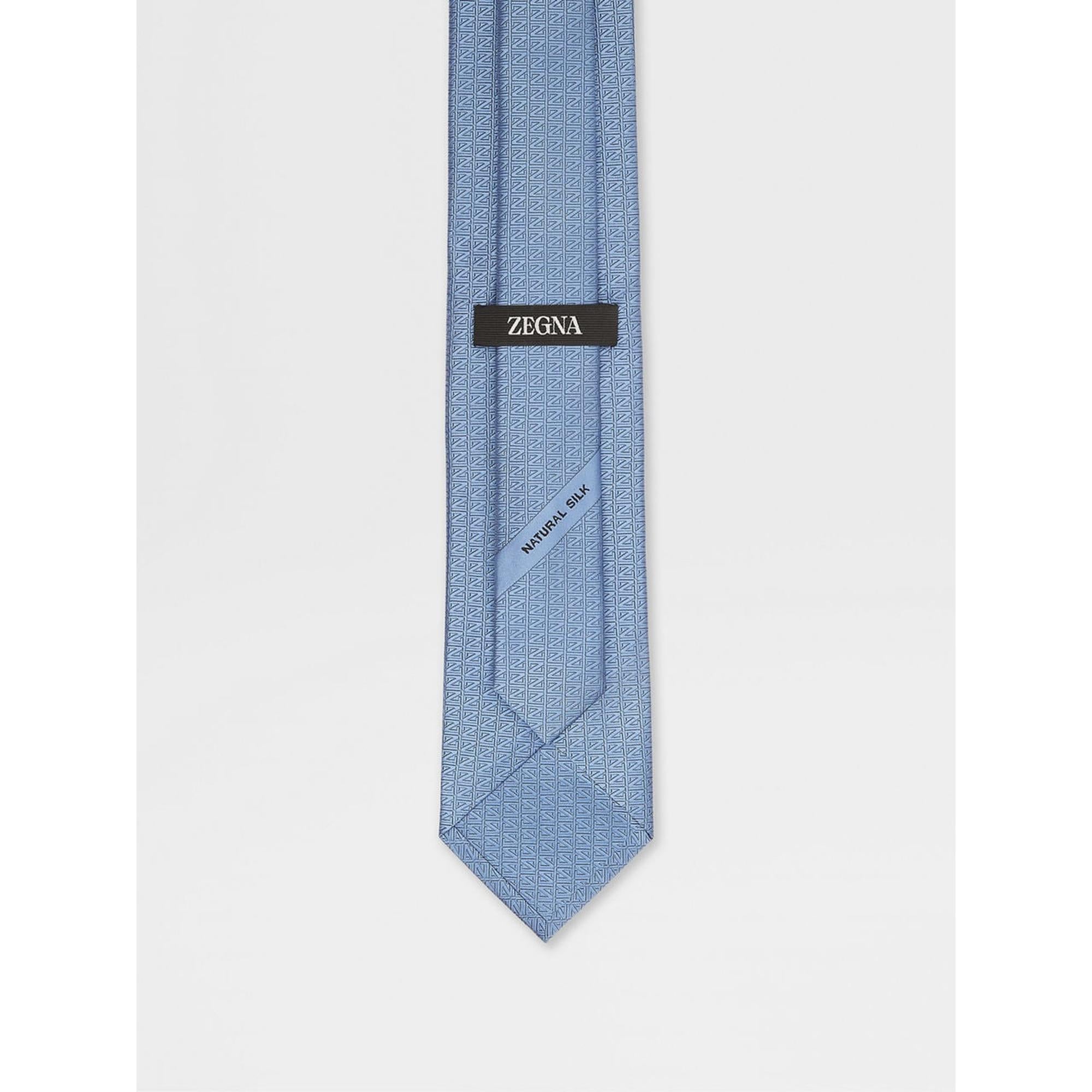 LIGHT BLUE NATURAL SILK TIE