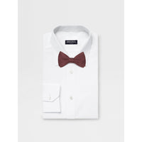 ZEGNA Silk Self Burgundy Bow Ties