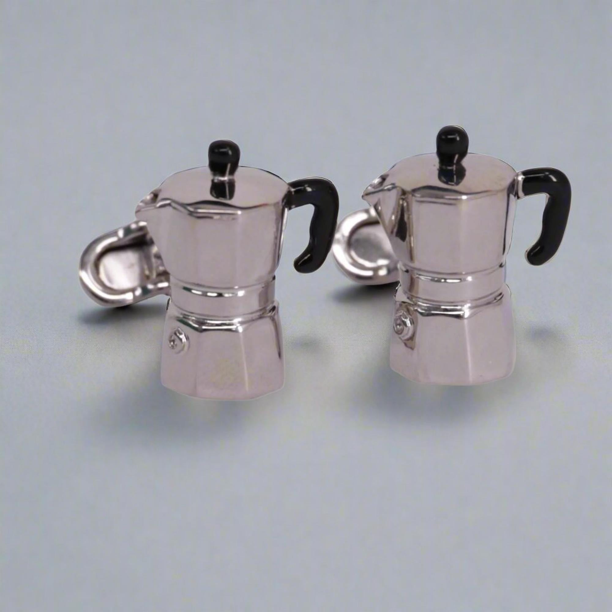 Moca Cufflinks in Silver Rodium Plated