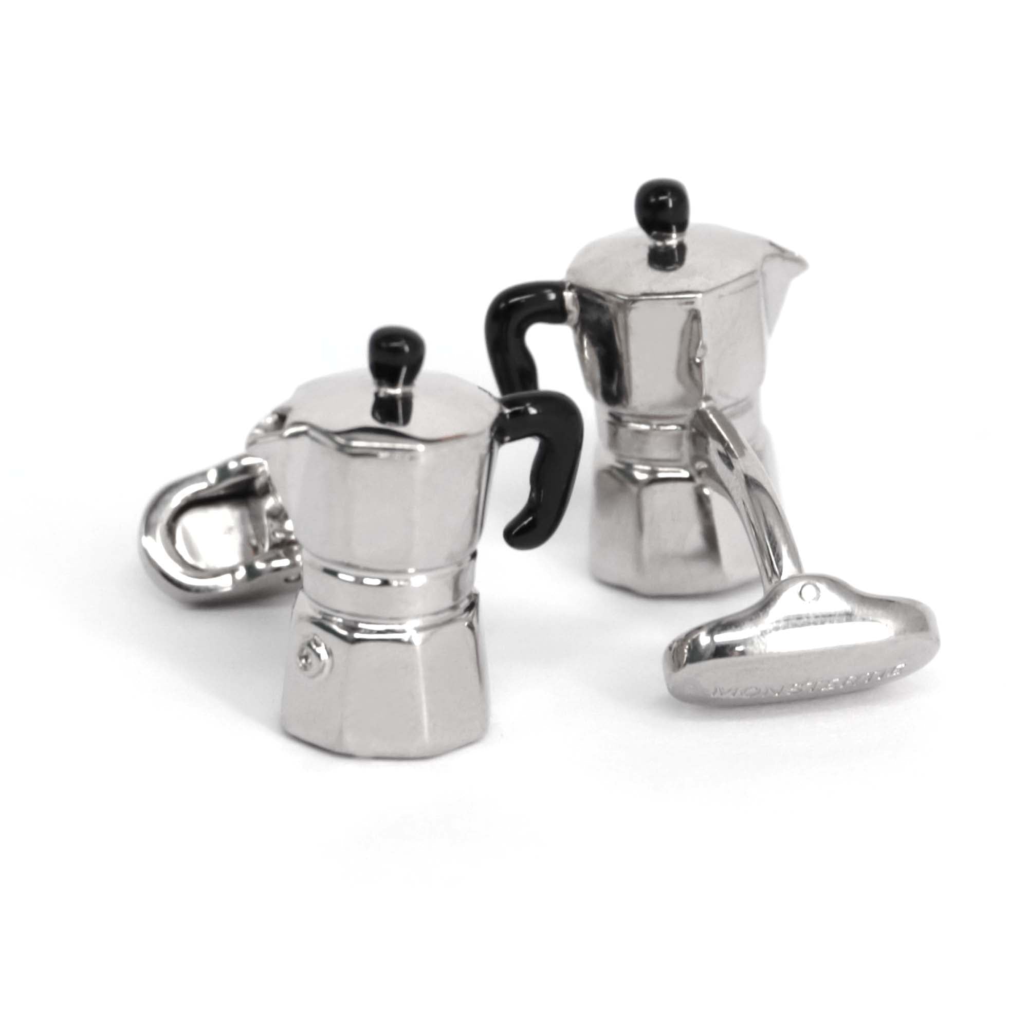 Moca Cufflinks in Silver Rodium Plated