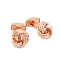 A.Azthom Wire Knot Rose Gold-tone Cufflinks-Cufflinks.com.sg