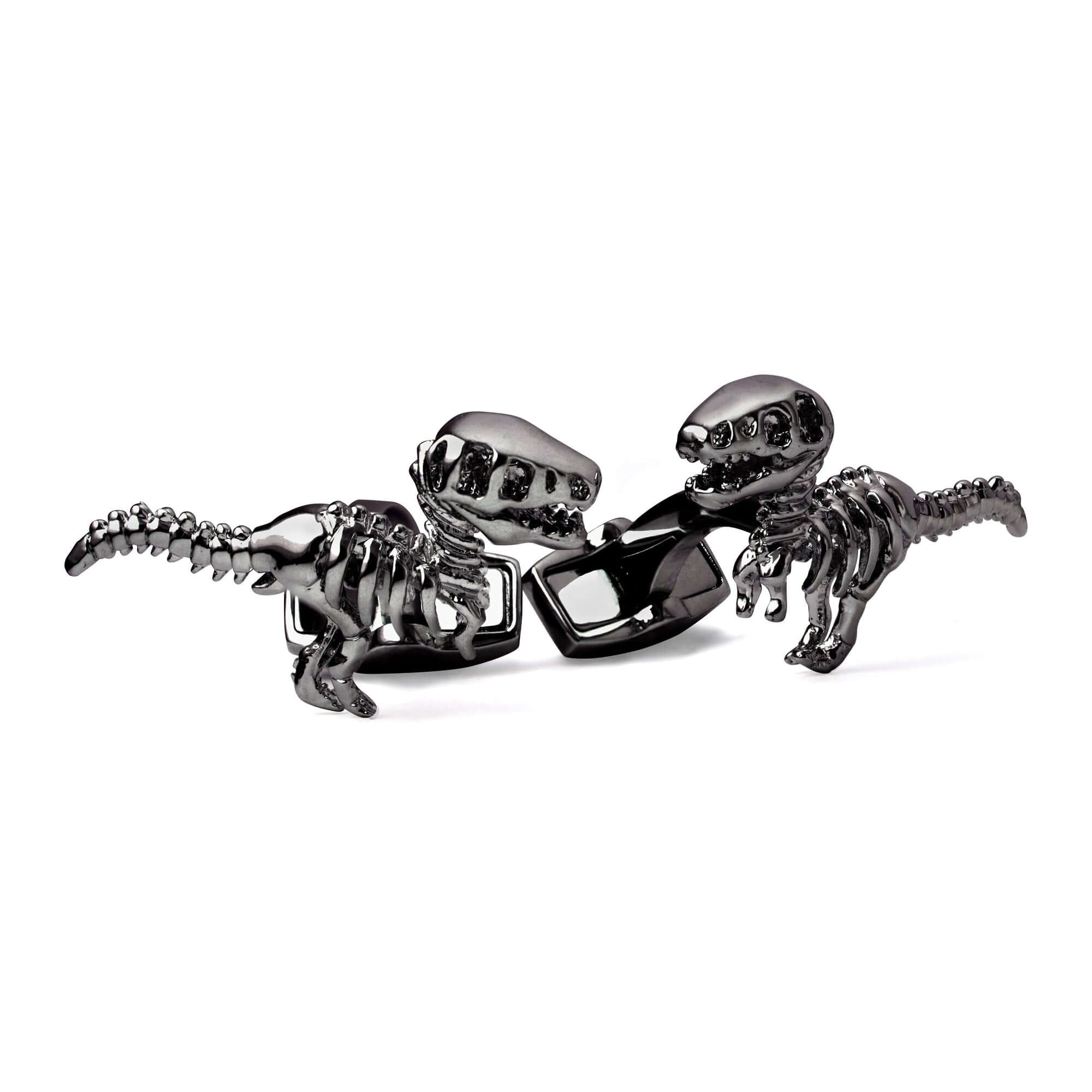 Azthom Dinosaur Bone in Gunmetal Cufflinks-Cufflinks.com.sg