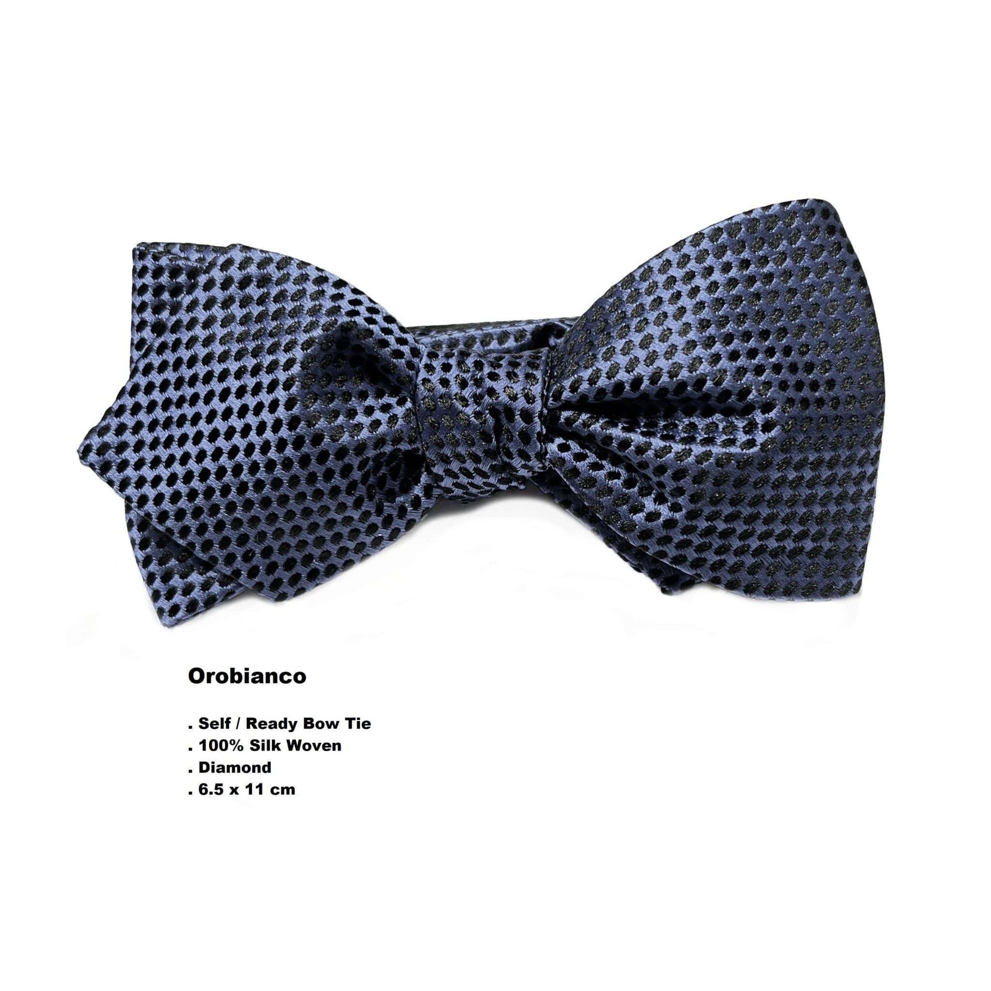 Azthom Woven Diamond Bow Tie
