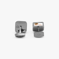 Square Gear cufflinks in gunmetal stainless steel-Cufflinks.com.sg