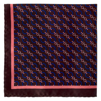 Chain Link Pocket Square in Dark Brown-Pocket Squares-MarZthomson-Cufflinks.com.sg